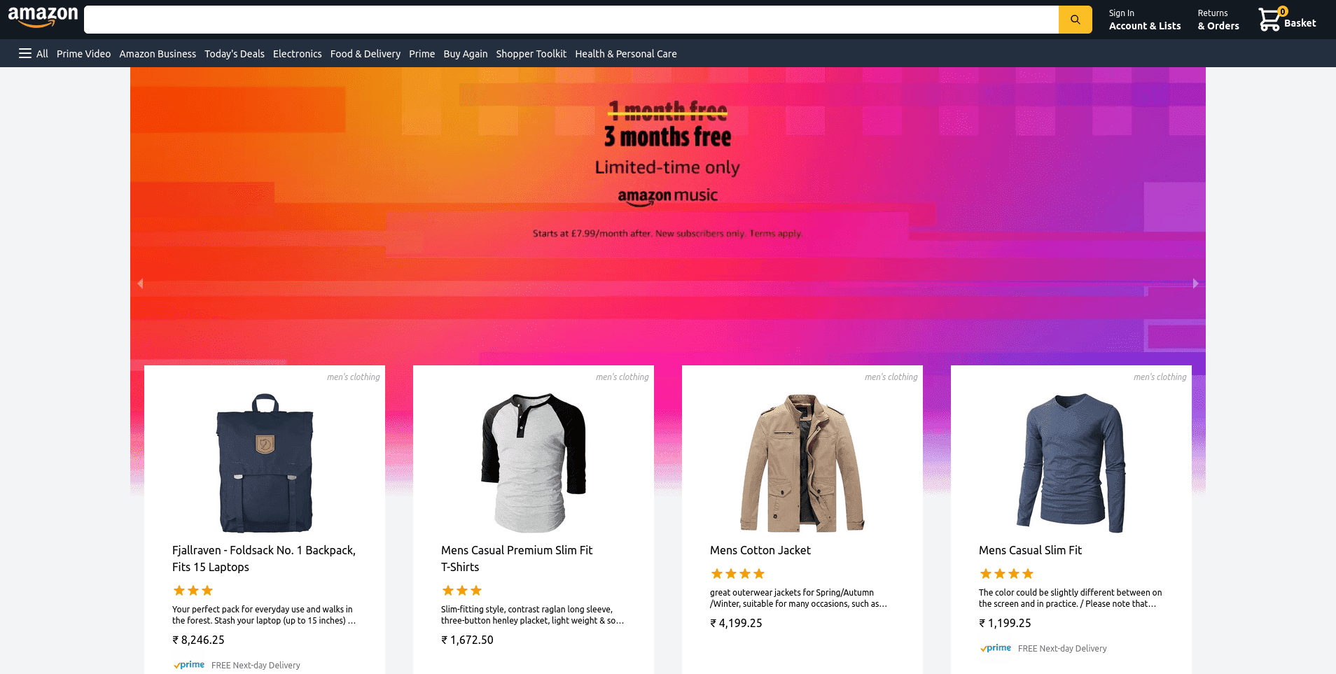 Amazon screenshot